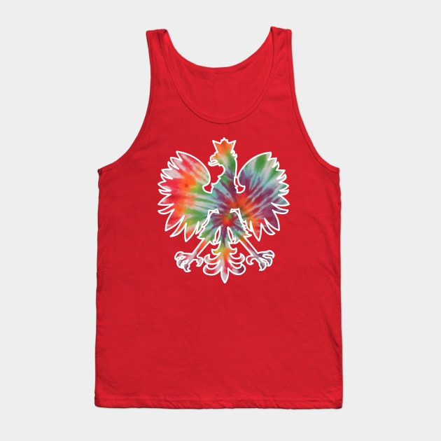 Polish Pride Eagle Dyngus Day Tie Dye Tank Top by PodDesignShop